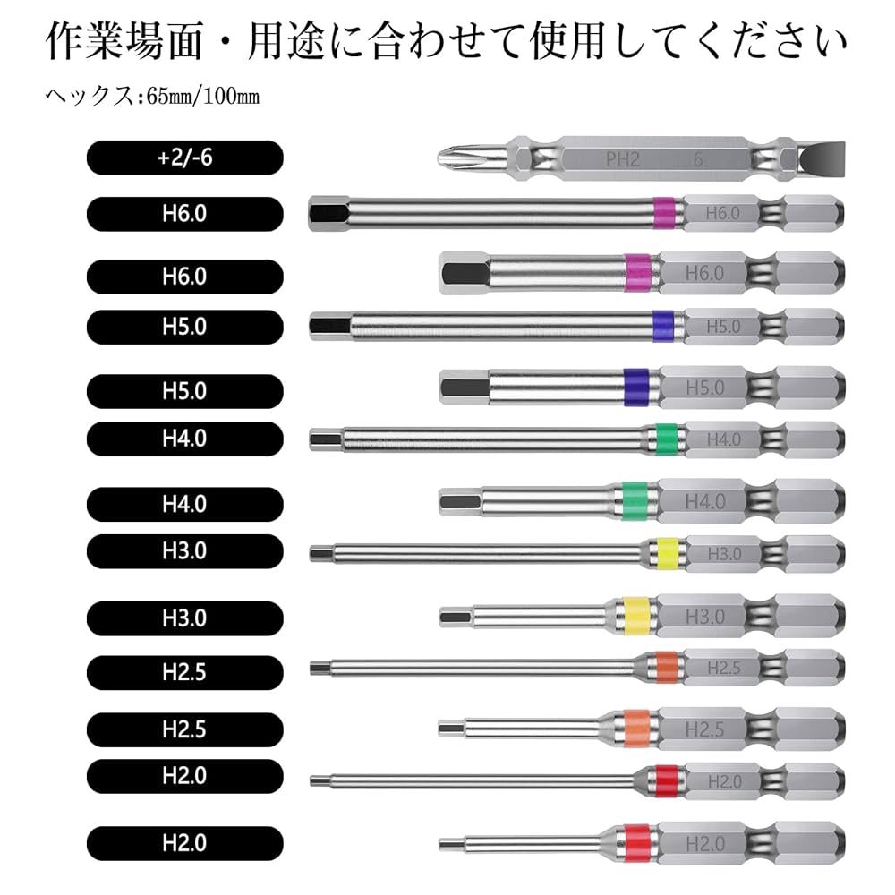 Amazon | OIENNI ヘックス ビットセット 7本組 ドライバービット